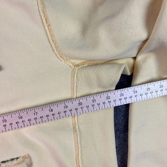 Abercrombie & Fitch Heavyweight Muscle Hoodie Yellow Spellout Men's XL Waffle - Picture 9 of 14